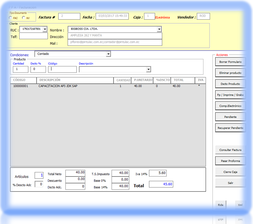 Nasti Punto de venta